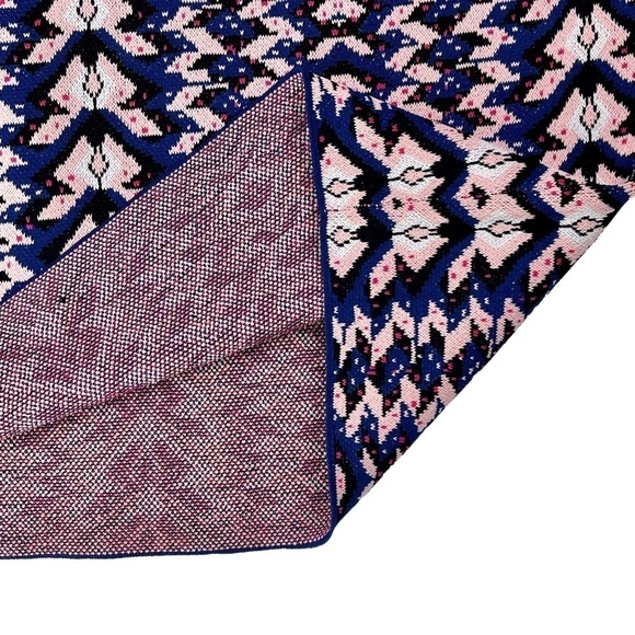 RACHEL ROY GEO PRINT JACQUARD CORNFLOWER PINK KNIT STRETCH PULL ON PENCIL SKIRT - Picture 7 of 11